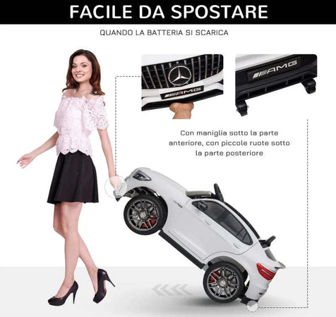 Macchina-Elettrica-per-Bambini-3-5-Anni-Mercedes-con-Cintura-di-Sicurezza-e-Telecomando,-Bianco-MN1370-074V90WTMN1