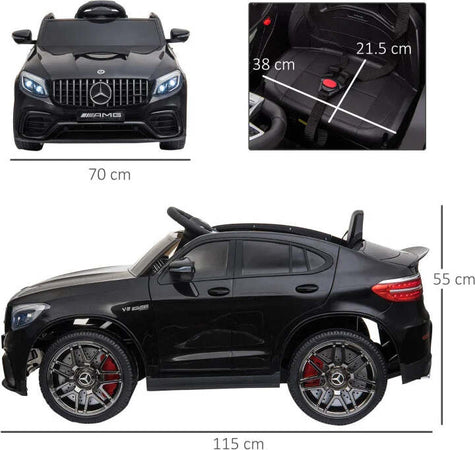 Macchina-Elettrica-per-Bambini-3-5-Anni-Mercedes-con-Cintura-di-Sicurezza-e-Telecomando,-Nero-GH2370-074V90BKGH2