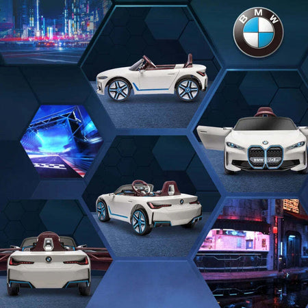 Macchina-Elettrica-per-Bambini-3-6-Anni-con-Licenza-BMW-con-Telecomando,-Clacson-e-Fari,-115x67x45-cm,-Bianca-FR1370-294V90WTFR1