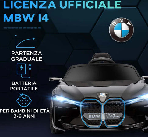 Macchina-Elettrica-per-Bambini-3-6-Anni-con-Licenza-BMW-con-Telecomando,-Clacson-e-Fari,-115x67x45-cm,-Nera-HG6370-294V90BKHG6