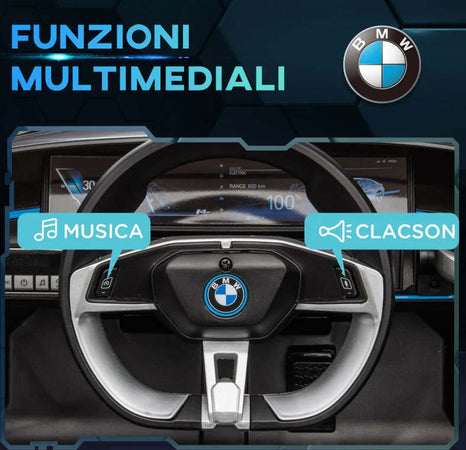 Macchina-Elettrica-per-Bambini-3-6-Anni-con-Licenza-BMW-con-Telecomando,-Clacson-e-Fari,-115x67x45-cm,-Nera-HG6370-294V90BKHG6