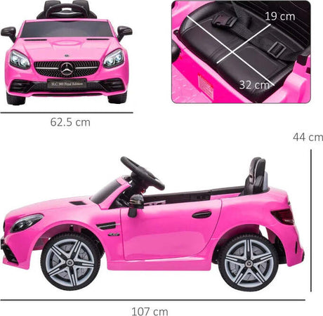 Macchina-Elettrica-per-Bambini-3-6-Anni-con-Luci-LED,-Effetti-Sonori-e-Telecomando,-107x62.5x44-cm,-Rosa-YH6370-222V90PKYH6