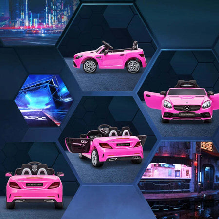 Macchina-Elettrica-per-Bambini-3-6-Anni-con-Luci-LED,-Effetti-Sonori-e-Telecomando,-107x62.5x44-cm,-Rosa-YH6370-222V90PKYH6