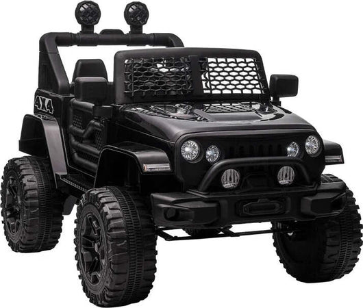 Macchina-Elettrica-per-Bambini-3-6-Anni-da-12V-con-Telecomando,-Fari-e-Clacson,-100x64.2x71-cm,-Nero-NH9370-150V90BKNH9