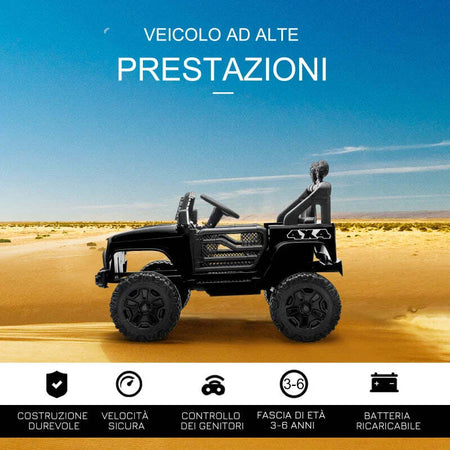 Macchina-Elettrica-per-Bambini-3-6-Anni-da-12V-con-Telecomando,-Fari-e-Clacson,-100x64.2x71-cm,-Nero-NH9370-150V90BKNH9
