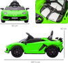 Macchina-Elettrica-per-Bambini-a-12V-Licenza-Lamborghini-con-Clacson-e-Telecomando,-107.5x63x42-cm,-Verde-RF2370-306V90GNRF2