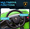 Macchina-Elettrica-per-Bambini-a-12V-Licenza-Lamborghini-con-Clacson-e-Telecomando,-107.5x63x42-cm,-Verde-RF2370-306V90GNRF2