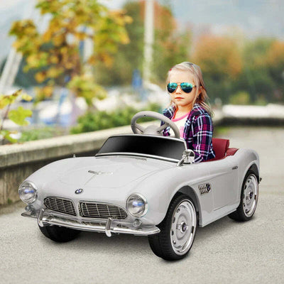 Macchina-Elettrica-per-Bambini-a-2-Porte-con-Licenza-BMW-507,-con-Clacson-e-Telecomando,-115x55x47-cm,-Bianca-NH4370-305V90WTNH4