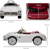 Macchina-Elettrica-per-Bambini-a-2-Porte-con-Licenza-BMW-507,-con-Clacson-e-Telecomando,-115x55x47-cm,-Bianca-NH4370-305V90WTNH4