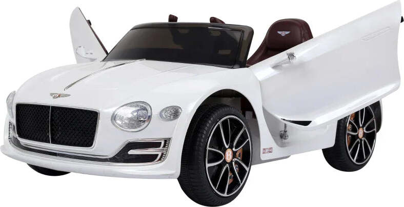 Macchina-Elettrica-per-Bambini-Bentley-con-2-Portiere-Guida-Manuale-e-Telecomando,-Fari-e-Suoni,-108x60x43cm,-Bianco-FG4370-045FG4
