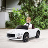 Macchina-Elettrica-per-Bambini-Bentley-con-2-Portiere-Guida-Manuale-e-Telecomando,-Fari-e-Suoni,-108x60x43cm,-Bianco-FG4370-045FG4