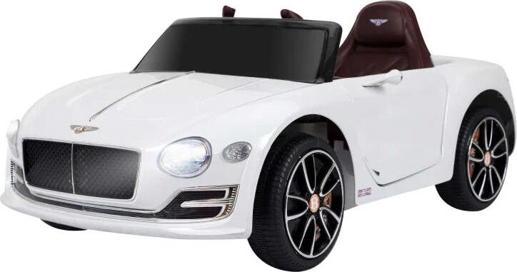 Macchina-Elettrica-per-Bambini-Bentley-con-2-Portiere-Guida-Manuale-e-Telecomando,-Fari-e-Suoni,-108x60x43cm,-Bianco-FG4370-045FG4