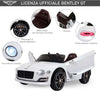 Macchina-Elettrica-per-Bambini-Bentley-con-2-Portiere-Guida-Manuale-e-Telecomando,-Fari-e-Suoni,-108x60x43cm,-Bianco-FG4370-045FG4