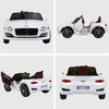 Macchina-Elettrica-per-Bambini-Bentley-con-2-Portiere-Guida-Manuale-e-Telecomando,-Fari-e-Suoni,-108x60x43cm,-Bianco-FG4370-045FG4