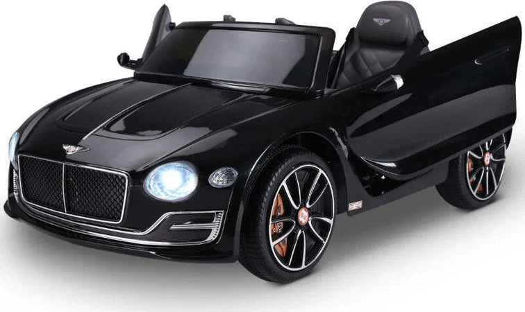 Macchina-Elettrica-per-Bambini-Bentley-con-2-Portiere-Guida-Manuale-e-Telecomando,-Fari-e-Suoni,-108x60x43cm,-Nero-SE7370-045BKSE7