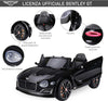Macchina-Elettrica-per-Bambini-Bentley-con-2-Portiere-Guida-Manuale-e-Telecomando,-Fari-e-Suoni,-108x60x43cm,-Nero-SE7370-045BKSE7