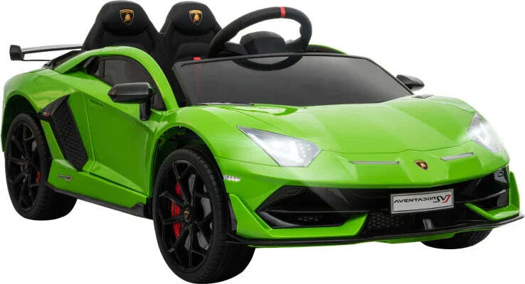 Macchina-Elettrica-per-Bambini-con-Telecomando-Marchio-Lamborghini-Aventador,-Età-3-8-Anni,-Verde-NM1370-146V90GNNM1