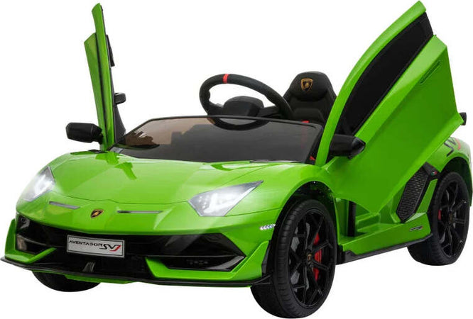 Macchina-Elettrica-per-Bambini-con-Telecomando-Marchio-Lamborghini-Aventador,-Età-3-8-Anni,-Verde-NM1370-146V90GNNM1