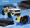 Macchina-Elettrica-per-Bambini-della-Polizia,-Batteria-12V-e-Telecomando,-Sirena-Luci-Attacco-USB-per-Musica,-110x68x52cm,-Bianco-LM2370-187V90LM2