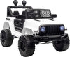 Macchina-Elettrica-per-Bambini-Jeep-Fuoristrada-con-Telecomando-e-2-Velocità,-100x65x72-cm,-Bianco-RF6370-142V91WTRF6