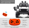 Macchina-Elettrica-per-Bambini-Jeep-Fuoristrada-con-Telecomando-e-2-Velocità,-100x65x72-cm,-Bianco-RF6370-142V91WTRF6