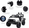 Macchina-Elettrica-per-Bambini-Jeep-Fuoristrada-con-Telecomando-e-2-Velocità,-100x65x72-cm,-Bianco-RF6370-142V91WTRF6