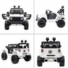 Macchina-Elettrica-per-Bambini-Jeep-Fuoristrada-con-Telecomando-e-2-Velocità,-100x65x72-cm,-Bianco-RF6370-142V91WTRF6