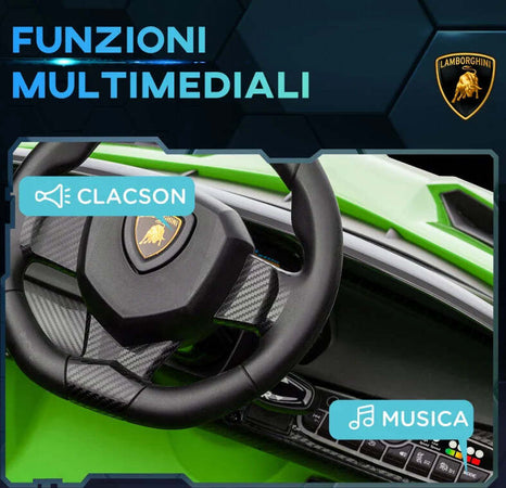 Macchina-Elettrica-per-Bambini-Lamborghini-Veneno-12V-con-Telecomando,-Età-3-6-Anni,-Verde-FG4370-279V90GNFG4