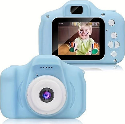 Fotocamera Digitale Bambini Blu con Scheda 32 GB – Videocamera Portatile Regalo Compleanno