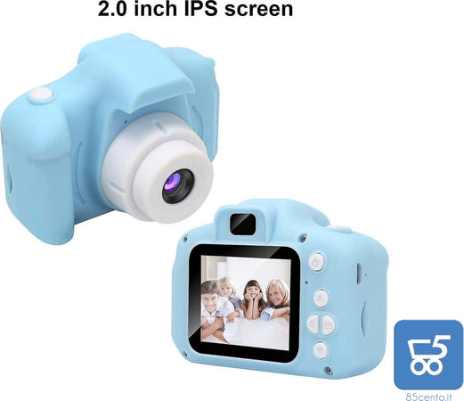 Macchina Fotografica per Bambini con Scheda SD 32 GB Portatile Digitale Videocamera Regalo di Compleanno BLU