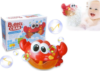 Macchina per bolle a forma di granchio per Vasca da Bagno Acqua e Sapone Giocattoli Giochi per Bambini Rosso