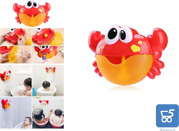 Macchina per bolle a forma di granchio per Vasca da Bagno Acqua e Sapone Giocattoli Giochi per Bambini Rosso