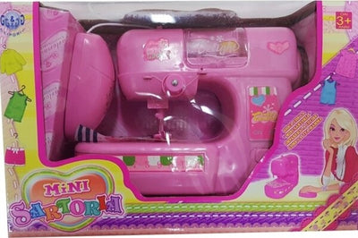 Macchina-Per-Cucire-Mini-Sartoria-Sarta-Moda-Vestito-18x28x10.5-Cm-Gioco-Bambine