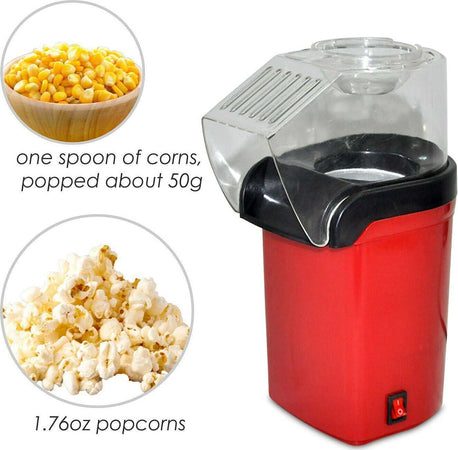 MACCHINA PER POPCORN ELETTRICA 1200W ROSSA AD ARIA CALDA SENZA GRASSI Casa e cucina/Elettrodomestici per la cucina/Elettrodomestici speciali/Macchine per Pop-corn Zencoccostore - Formia, Commerciovirtuoso.it