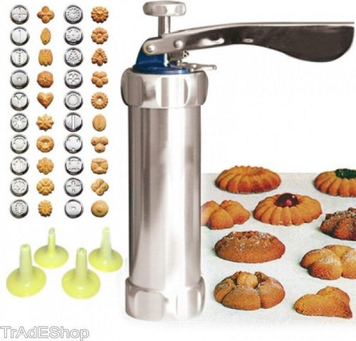 MACCHINA SIRINGA PER BISCOTTI DOLCI FATTI IN CASA CUCINA CAKE DESIGN + FORMINE Casa e cucina/Teglie da forno e accessori per pasticceria/Accessori e utensili per pasticceria/Presse per biscotti Trade Shop italia - Napoli, Commerciovirtuoso.it