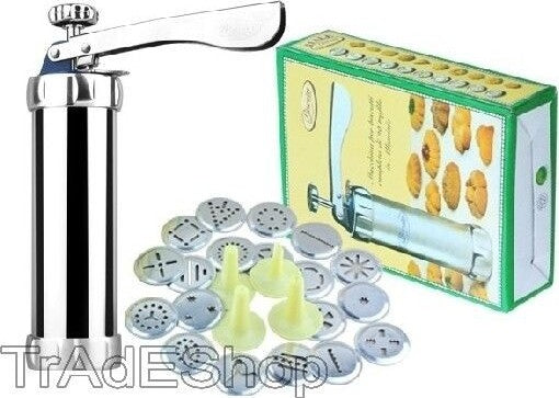 MACCHINA SIRINGA PER BISCOTTI DOLCI FATTI IN CASA CUCINA CAKE DESIGN + FORMINE Casa e cucina/Teglie da forno e accessori per pasticceria/Accessori e utensili per pasticceria/Presse per biscotti Trade Shop italia - Napoli, Commerciovirtuoso.it