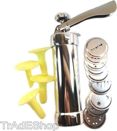 MACCHINA SIRINGA PER BISCOTTI DOLCI FATTI IN CASA CUCINA CAKE DESIGN + FORMINE Casa e cucina/Teglie da forno e accessori per pasticceria/Accessori e utensili per pasticceria/Presse per biscotti Trade Shop italia - Napoli, Commerciovirtuoso.it