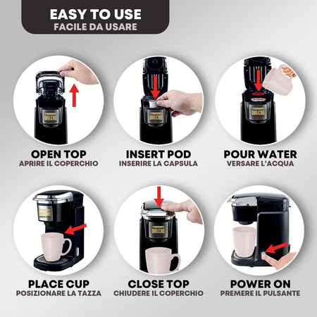 LAMA Macchina da caffè espresso elettrica, macchina da caffè portatile, macchina da caffè da viaggio 3 in 1, autoscaldante 4-6 minuti, capsule grandi, piccole capsule, caffè macinato per campeggio LAMA Macchina da caffè espresso elettrica, macchina da caffè portatile, macchina da caffè da viaggio 3 in 1, autoscaldante 4-6 minuti, capsule grandi, piccole capsule, caffè macinato per campeggio