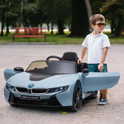 Macchinina-Elettrica-per-Bambini-BMW-I8-Coupé-6V-3-8-anni-con-2.4G-Telecomando,-Doppie-Porte,-Luci-e-Musica,-Blu-LW6370-118V90LW6