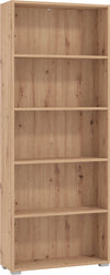 MADDIE---libreria-cinque-ripiani-moderno-minimal-in-legno-cm-70-x-24,5-x-176,5-h-Rovere-Chiaro-Milani-Home