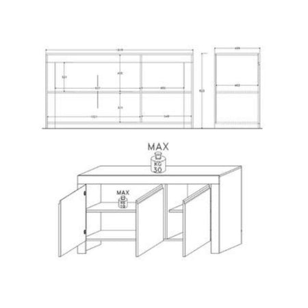 Madia Acapulco 3 ante bianco opaco