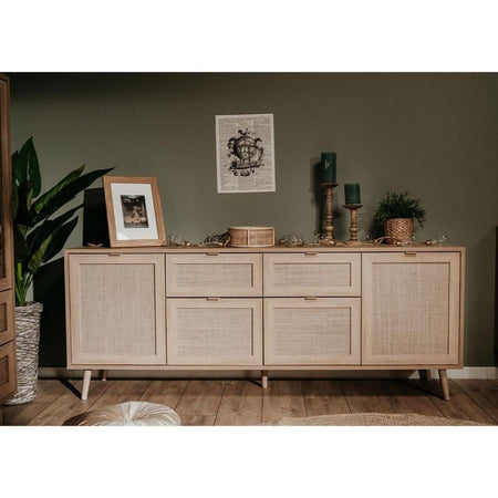 Madia Bali 51B 4 ante e due cassetti effetto vimini