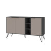 Madia Clara antracite 3 ante tortora 142x35,6x83h