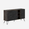 Madia Clara Bendir dark coffe 3 ante effetto marmo nero 142x35,6x83h