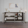 Madia Clara Lagina dark coffe 3 ante effetto marmo grigio opaco 142x35,6x83h