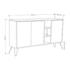 Madia Clara Lagina dark coffe 3 ante effetto marmo grigio opaco 142x35,6x83h