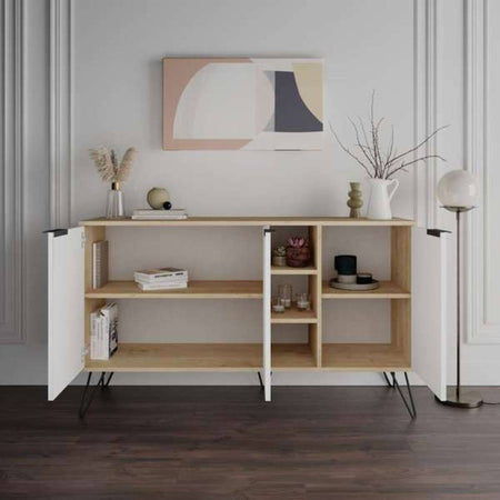 Madia Clara rovere 3 ante bianco 142x35,6x83h