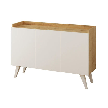 Madia Cok 3 ante rovere e bianco 120