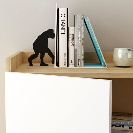 Madia Cok 3 ante rovere e bianco 120