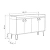 Madia Dea 4 ante antracite tortora 140x36x80 h